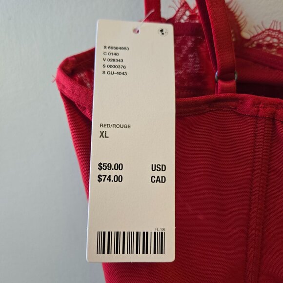 NWT Urban Outfitter Modern Love Corset Bustier Coquette Lingerie Top Red Devil C - Picture 5 of 9